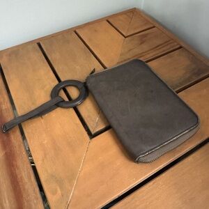 Rick Owens Dark Brown Leather Wallet